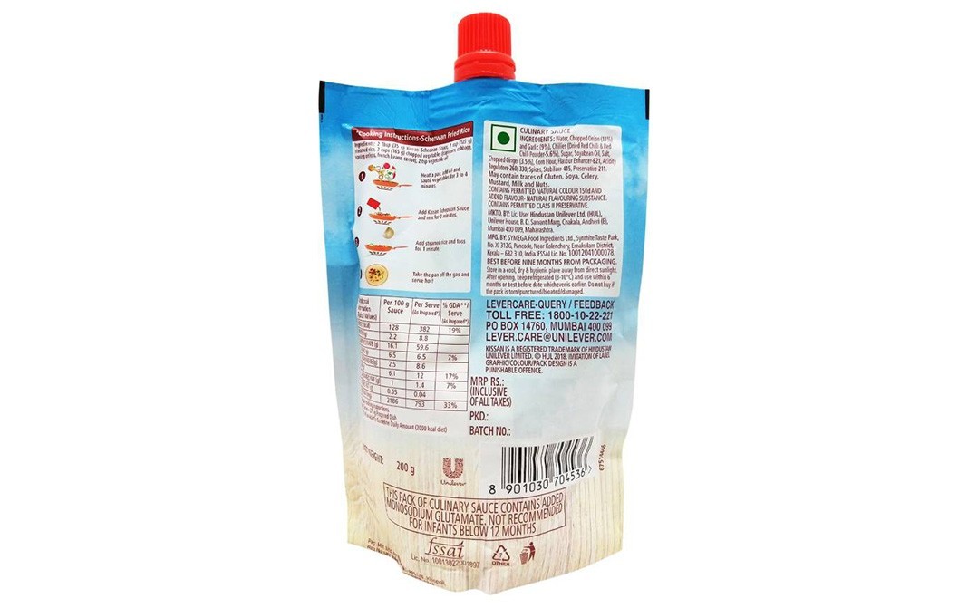 Kissan Schezwan Sauce    Pouch  200 grams